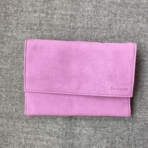 Becko Jewelry Organizer Roll Travel Jewelry Bag case Pink